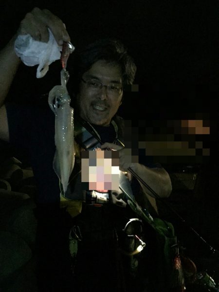 オカッパリでケンサキのこのサイズはうれしい…