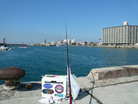 近場の明石港でキス狙い