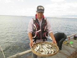 尼崎市立魚つり公園　今日も朝からイワシは好調！