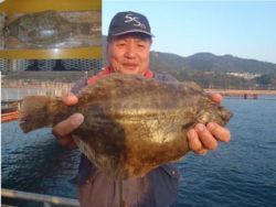 神戸市立須磨海づり公園　カレイ　記録賞！