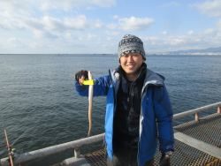 尼崎市立魚つり公園 アジのノマセでサワラ93cm!