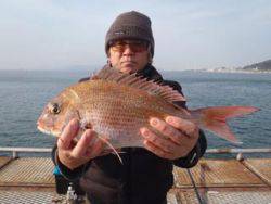 須磨海釣り公園　フカセでマダイ41cm