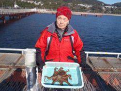 神戸市立須磨海づり公園 タコ掛け仕掛けで7…