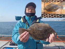 神戸市立須磨海づり公園　カレイ　記録賞！