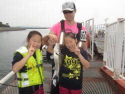 尼崎市立魚つり公園　スズキ、ハネ