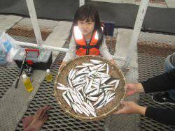 尼崎海釣り公園　イワシの回遊あり