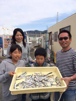 和歌山マリーナシティ海釣り公園　イワシ150匹