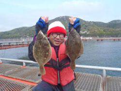 神戸市立須磨海づり公園　投げ釣りでカレイ