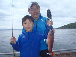 神戸市立須磨海づり公園　胴突きでコブダイ