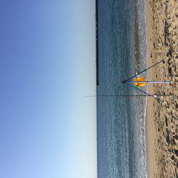 強風の中でちょい投げなど