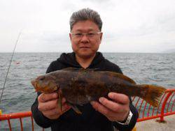 平磯海釣り公園　投げ釣りでアイナメ38.5cm