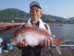 神戸市立須磨海づり公園　マダイ46cm！