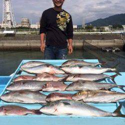 和歌山マリーナシティ海洋釣り堀　カンパチ、メジロほか