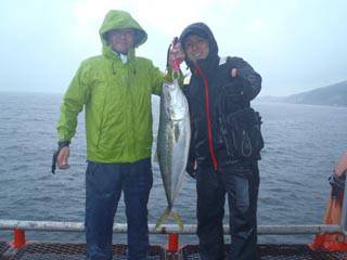 神戸市立須磨海づり公園　ミノーでブリ