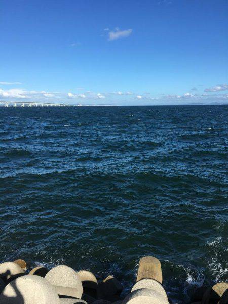 台風後のショアジギング