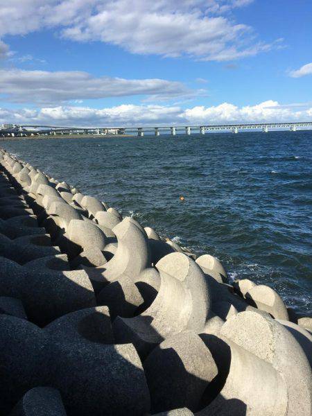 台風後のショアジギング