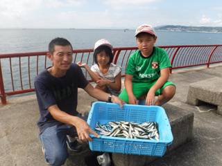 神戸市立平磯海つり公園　サビキでアジ、イワ…