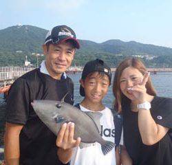 神戸市立須磨海づり公園　ハゲ掛けでウマヅラ