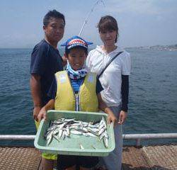 神戸市立須磨海づり公園　サビキでアジ