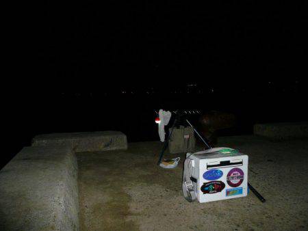 洲本砂場でキス狙い