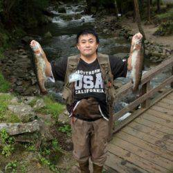 神越渓谷マス釣り場 釣果