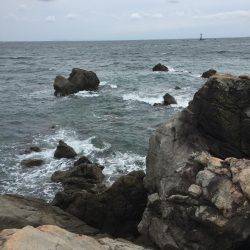 暴風の中エギングでなんとか1杯