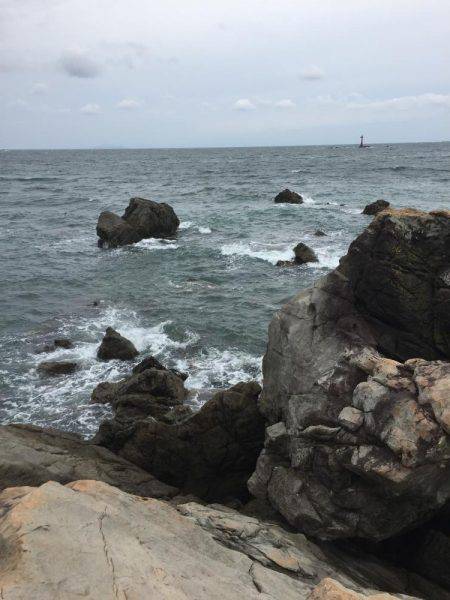 暴風の中エギングでなんとか1杯