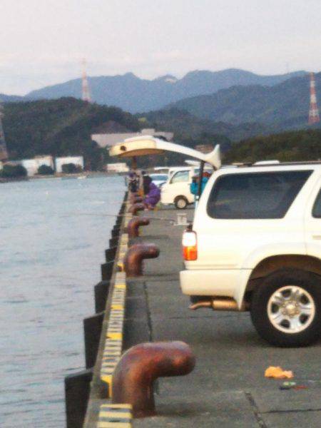 大潟岸壁テンヤでタチウオ