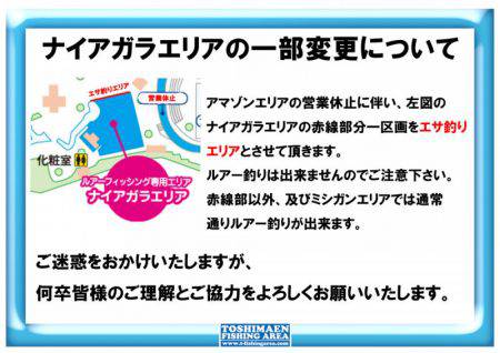 としまえんフィッシングエリア 釣果