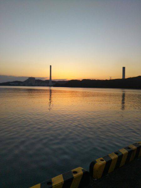 中浦緑地公園、テンヤでタチウオ