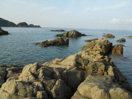 釣り日和、磯でアオリイカのヤエン釣り