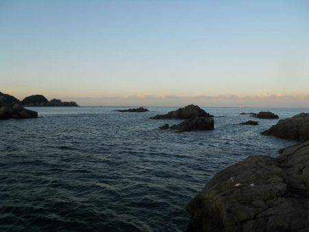 磯でアオリイカのヤエン釣り