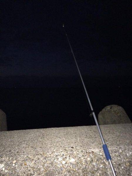 播磨新島で投げ釣り