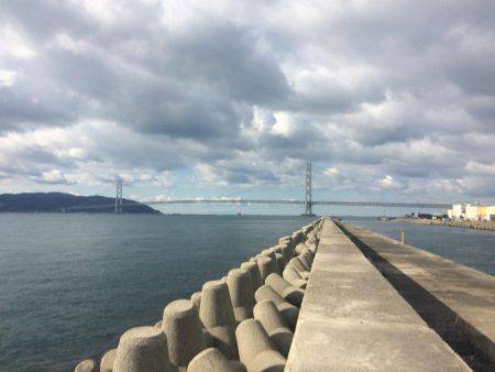 狙え!お正月用の真鯛 at 垂水一文字(兼 投げ練7日目)