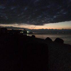 播磨新島で投げ釣り