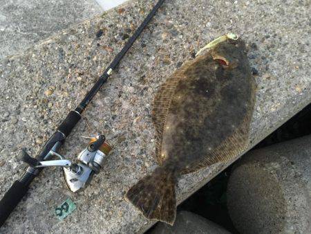 初釣りで、初めてのヒラメget!