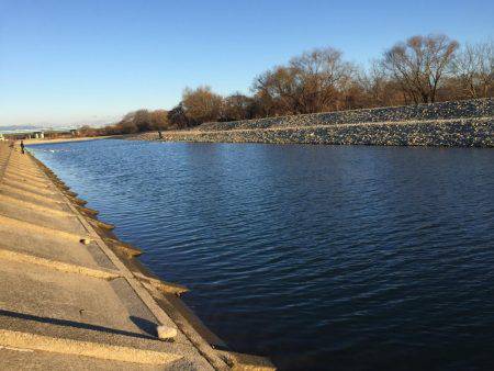 北方マス釣り場にて