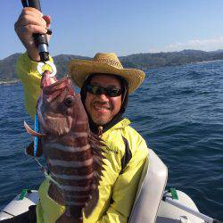 マイボートでタイラバ、ジギング