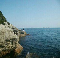 家島諸島・院下島 住栄渡船にて