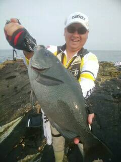 赤島１級磯にて梅雨グレ爆釣