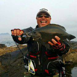 赤島１級磯にて梅雨グレ爆釣