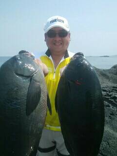 赤島１級磯にて梅雨グレ爆釣