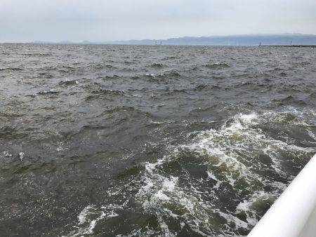 アジ狙うも本日波高し