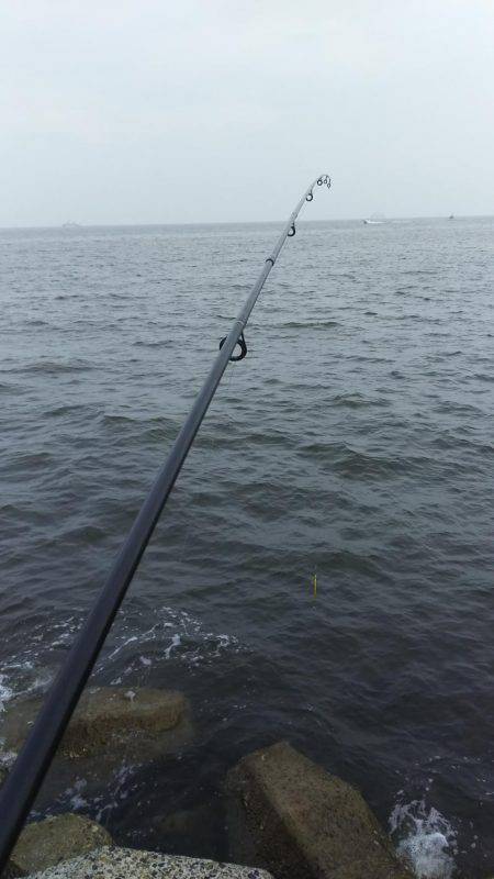 灘浜で投げる！