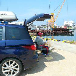 富島港でキス釣り