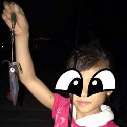 娘のケンサキ釣りデビュー