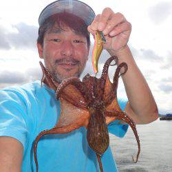 沖堤防でタコエギング！