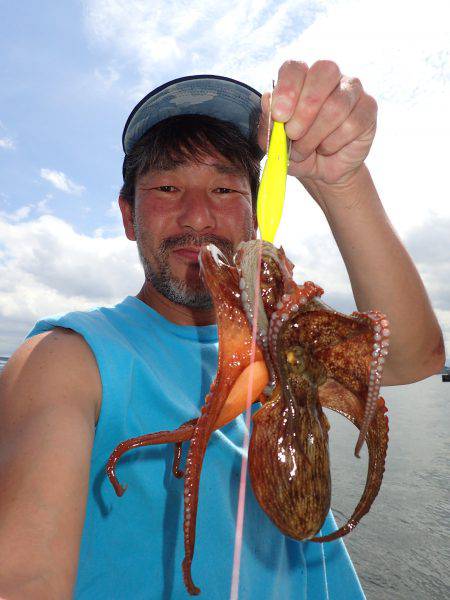 沖堤防でタコエギング！