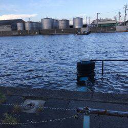 四日市港手前運河にて