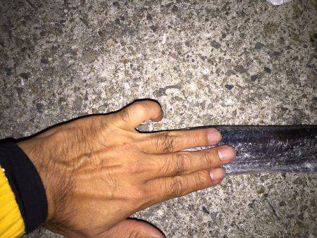 台風前、太刀魚調査